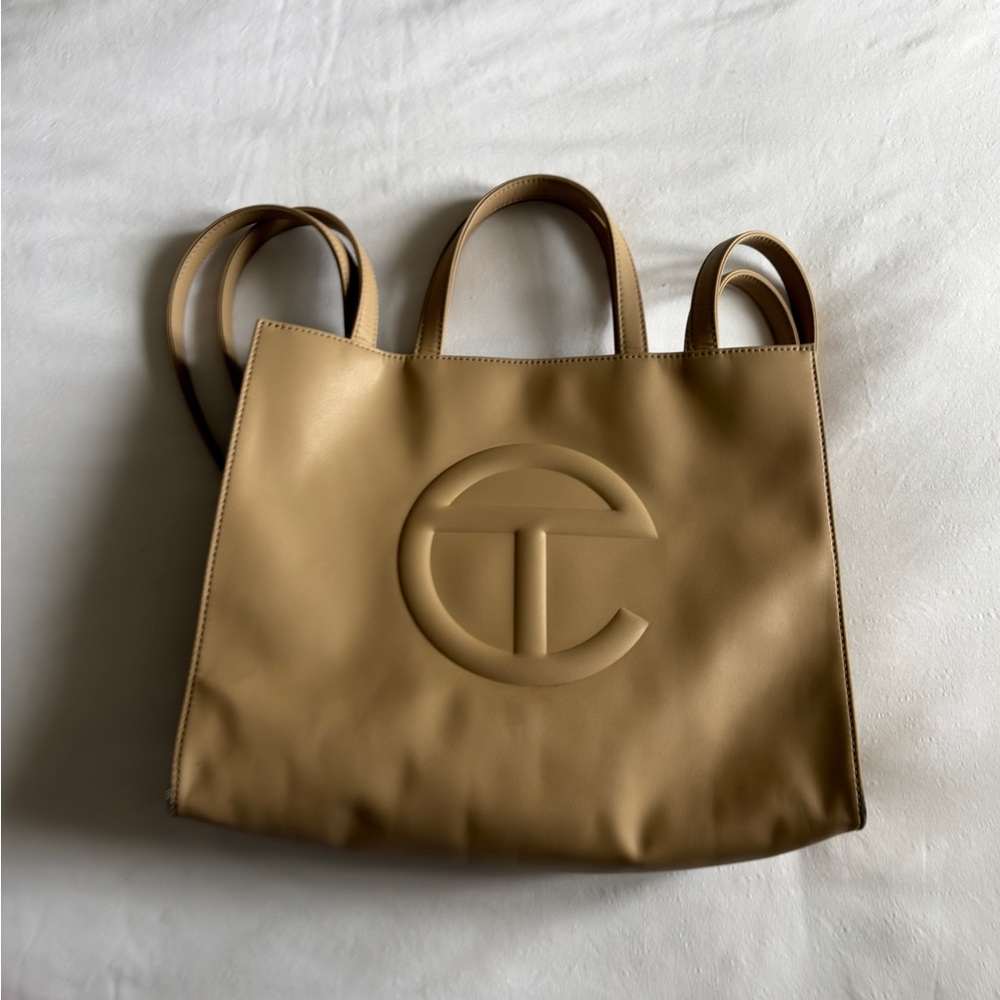 Telfar Medium Cream Shopping Bag Tote